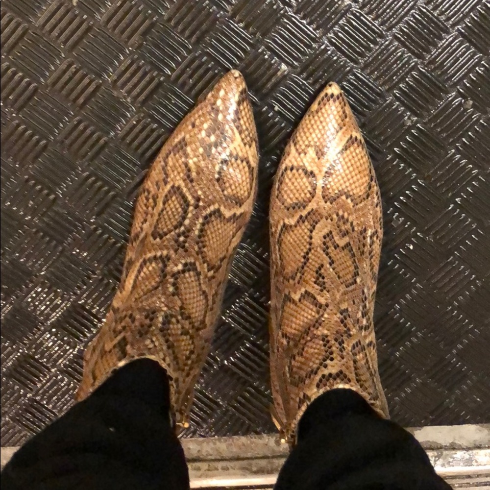 Steven by Steve Madden snake skin booties